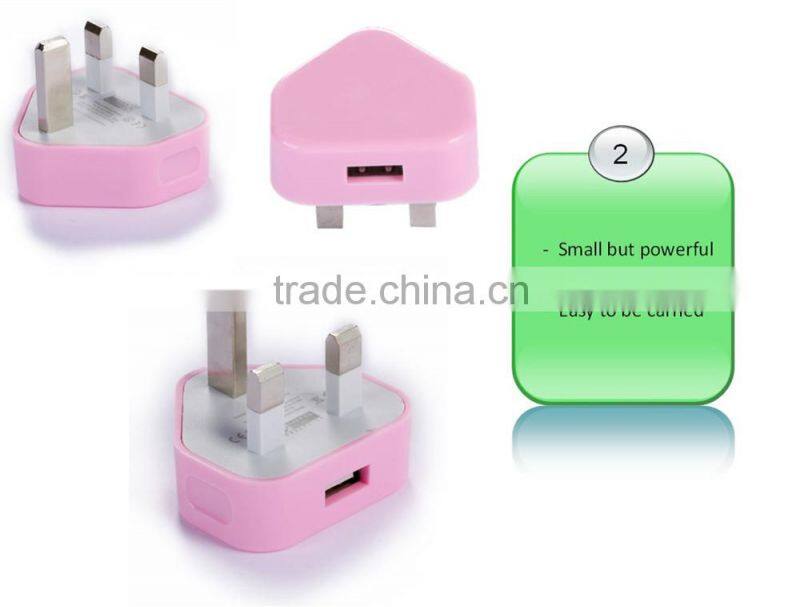 1000mA USB Travel Wall UK Charger Chargeurs de batterie