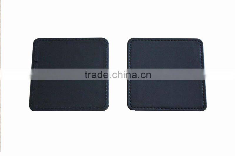 Custom Pu leather coaster , Hotel in-room supplies