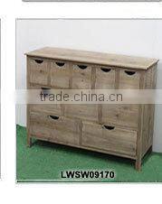 Side Storage Antique Wood Carved Cabinet