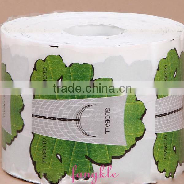 OEM 500pcs green leaf nail forms