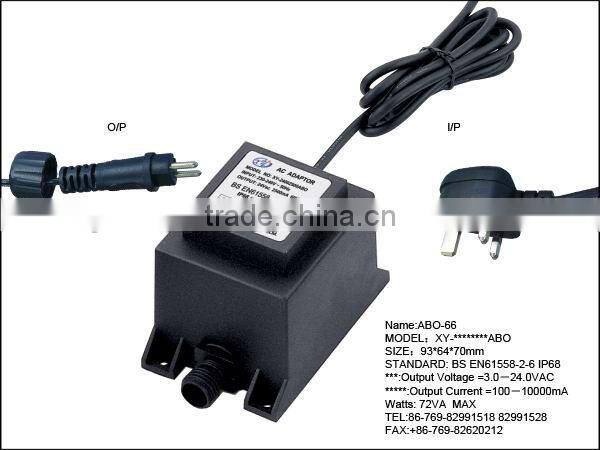 Waterproof IP68 transformer for Pumps