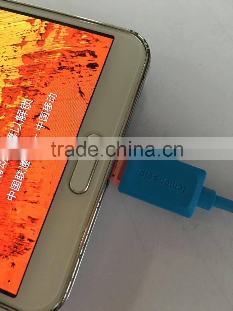 Bulk price For Samsung Fashion Smart Changing Light LED reversible USB Cable