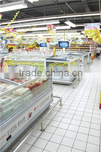 High quality Commercial Display Freezer for Frozen Food Shop, Display Chest Freezer, glass door ice cream freezer
