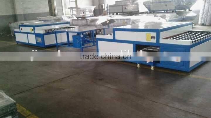 Horizontal Rubber Strip Glass Cover Table