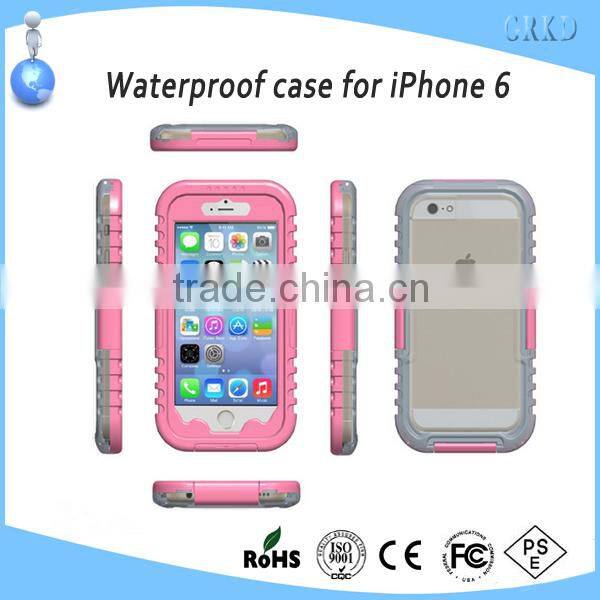 2014 hot selling waterproof cell phone case for iphone 6