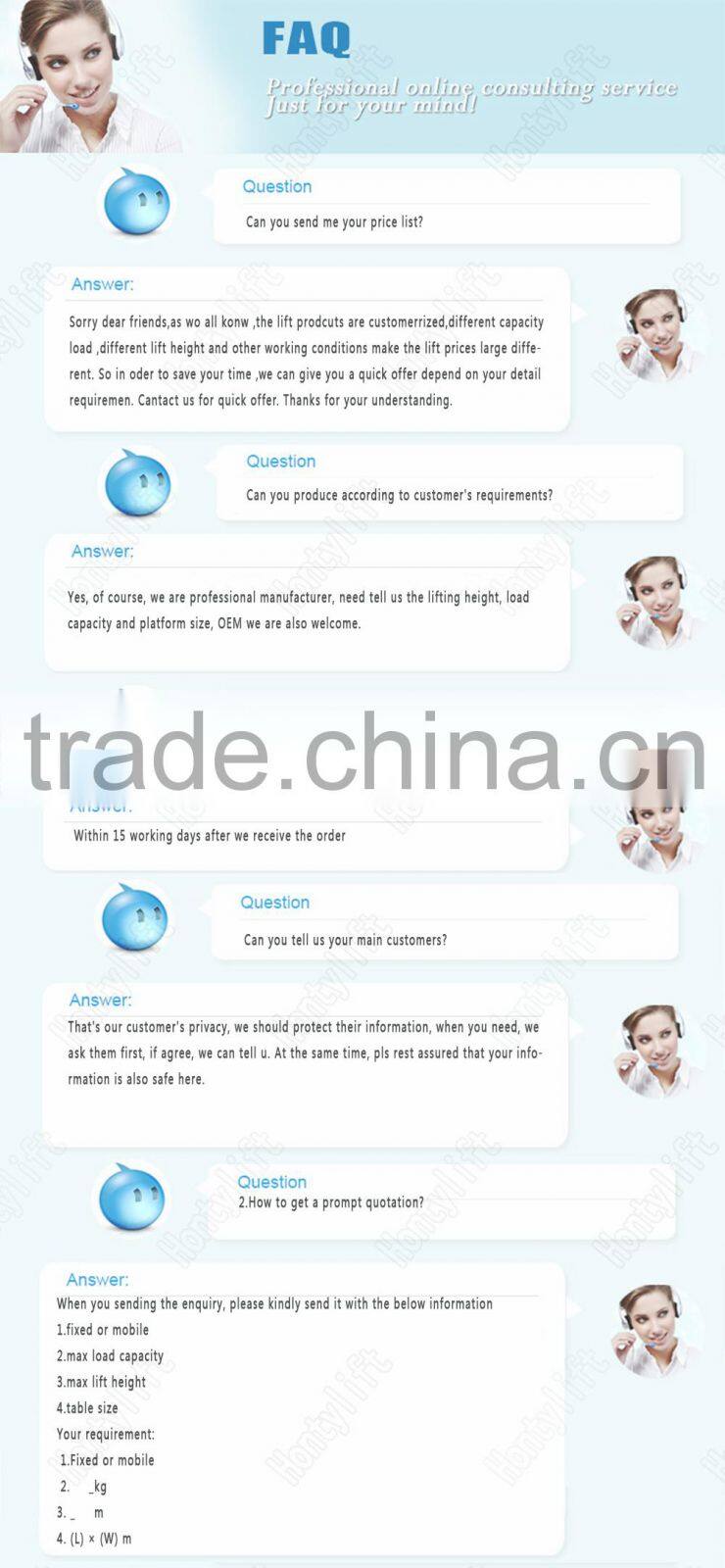 scissor lift car lift garage lift washing lift