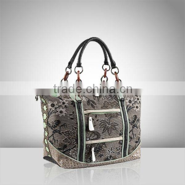 SR06 Fancy cotton jacquard tote bag woman