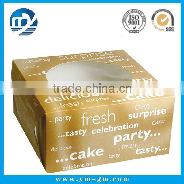 Disposable paper cardboard cake boxes for food packing