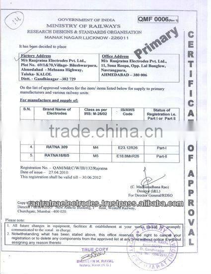 Welding Electrodes of Stainless steel