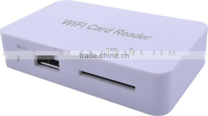 USB2.0 portable wifi card reader Support HDD/U disk /SD/SDHC/SDXCup to 128GB