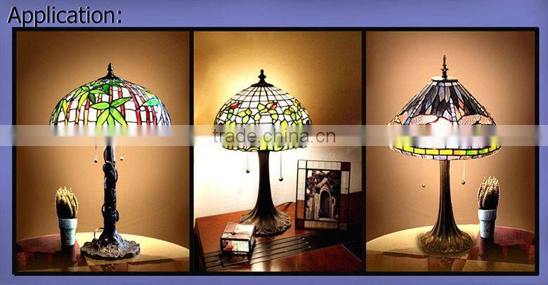 MX000031 wholesale stained glass table lamp shade flower tiffany lamp