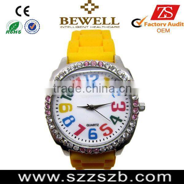 diamond ladies watches ,mix colours silicone watches