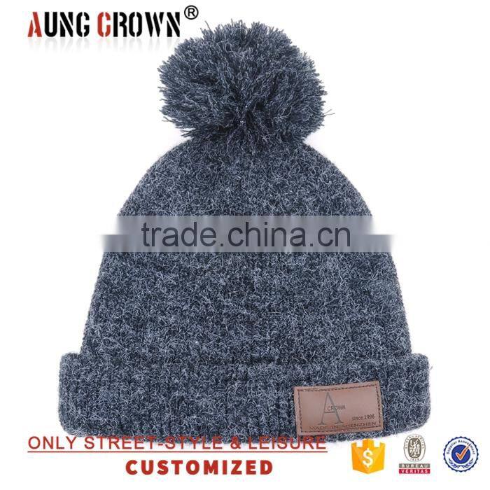 winter custom knitted beanie hat wholesale