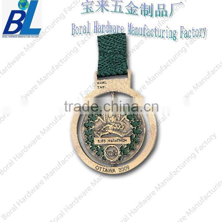 High quality round metal custom golf bag tag with epoxy