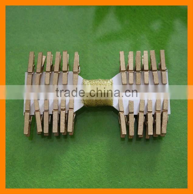 Decorative Wooden Clip With Ribbon
