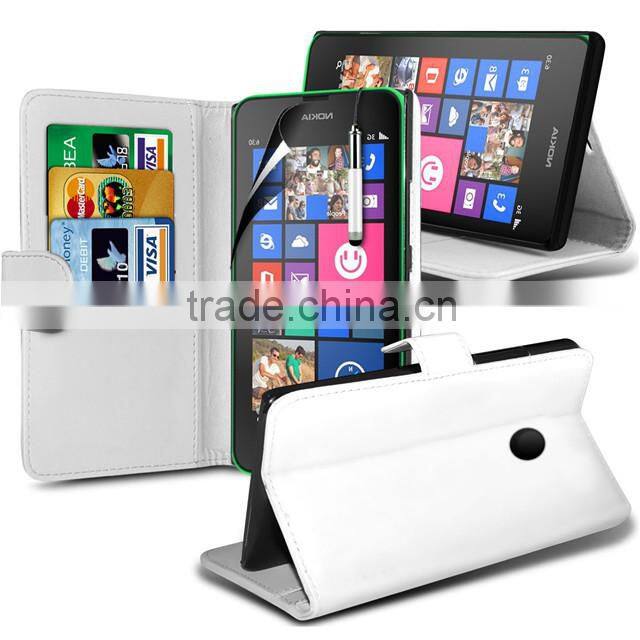 Wallet Stand Leather Case Cover For Nokia Lumia 630