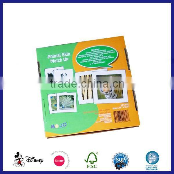 customized brand name memory game learning cards for child