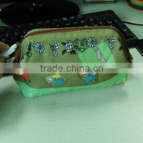 Colorful Printing Customized Promotional Canvas Cosmetic Bag