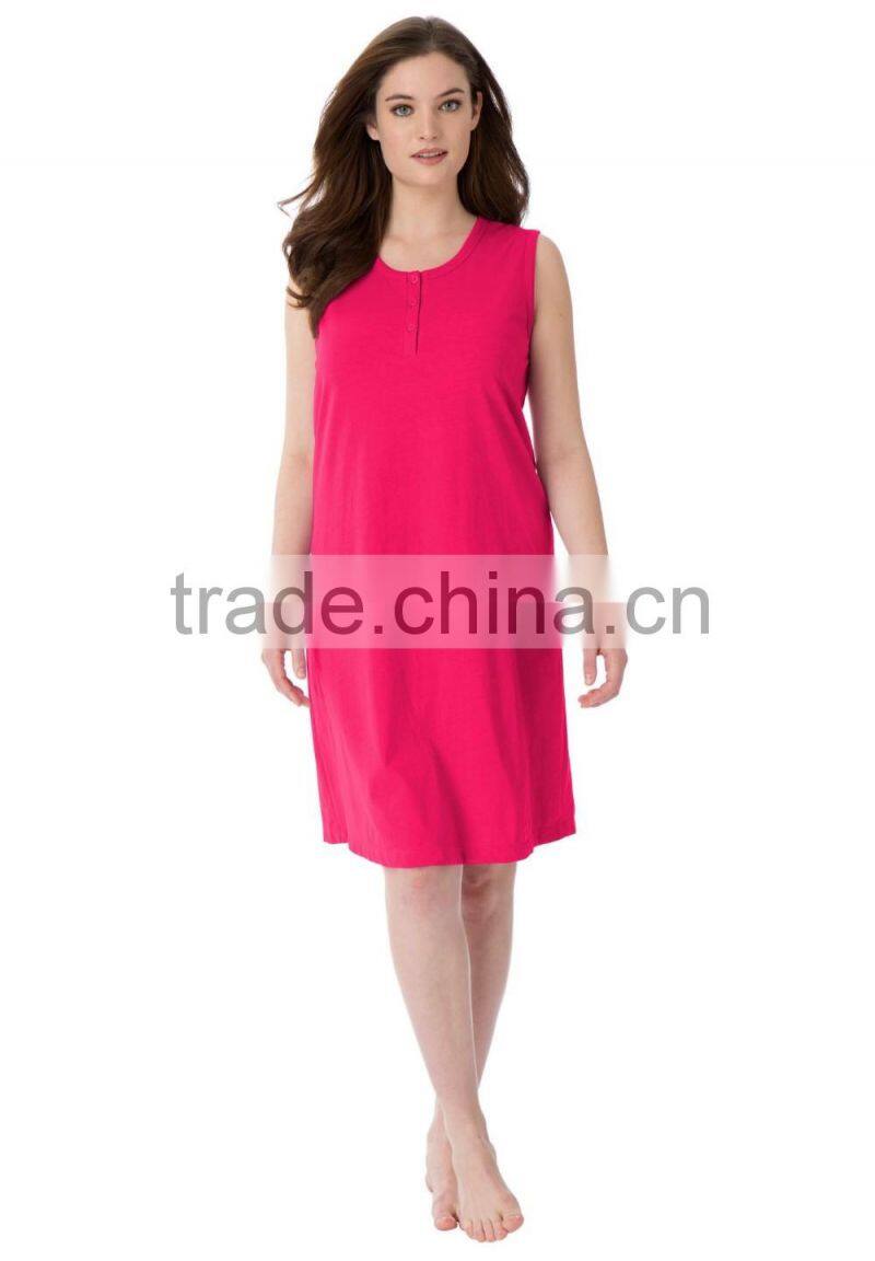 Wholesale Women's Cheap Night Dress Cotton Plus Size Summer Dress