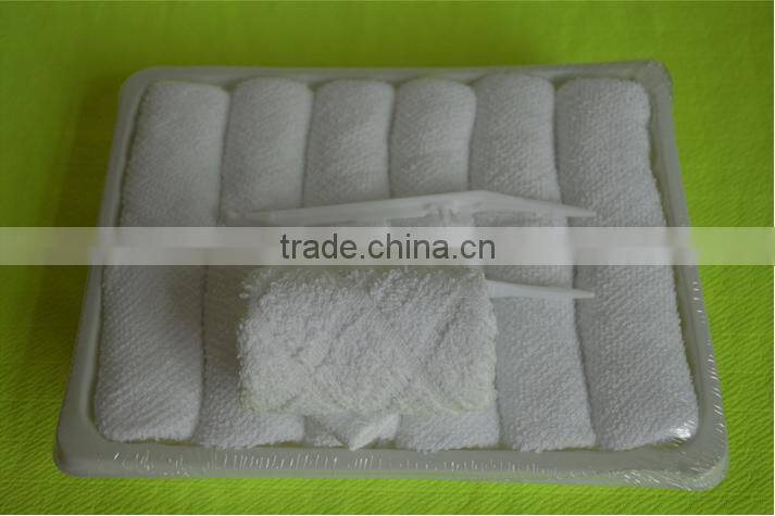 wholesale disposable hot and cold white airline hot towels