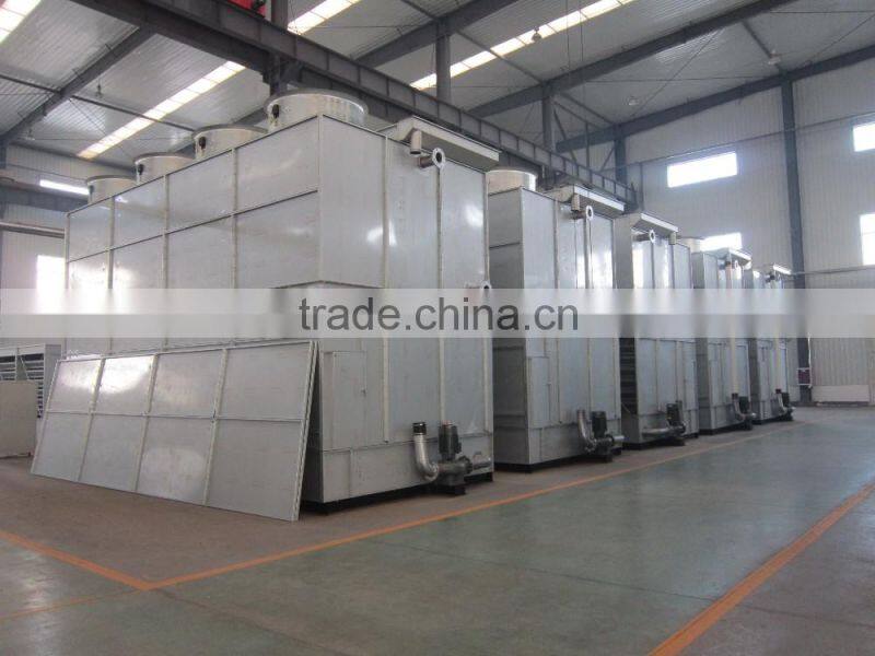 mixed flow series evaporative condenser