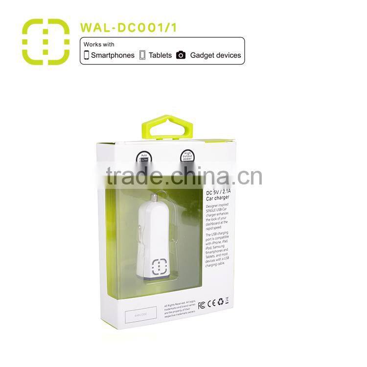 Walnut mfi certified car charger for iPhone 6S/iPhone 6S plus/6/6 Plus