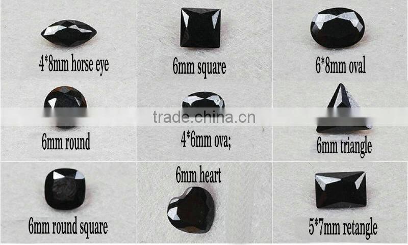 black sharp bottom zircon rhinestone nail decoration diamond