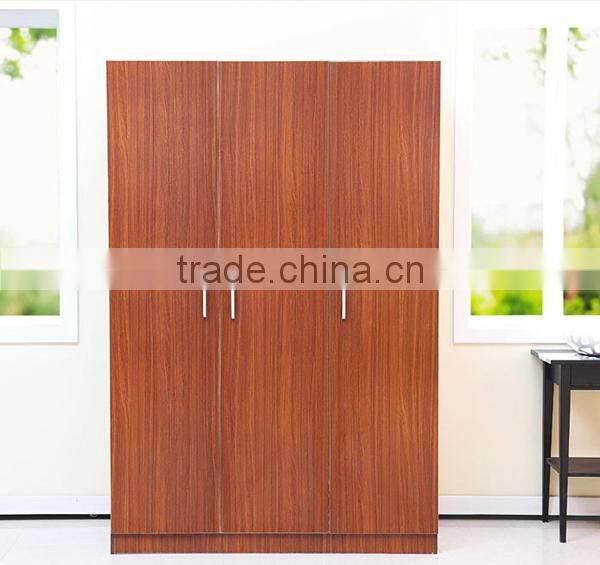 Three door laminated particle board clothes wardrobe for sale