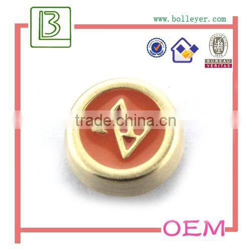 Round Metal Bag Tag Designer Handbag Metal Tags