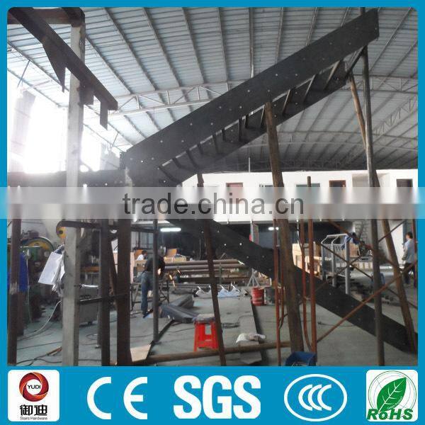 indoor duplex villa straight oak wood staircase design