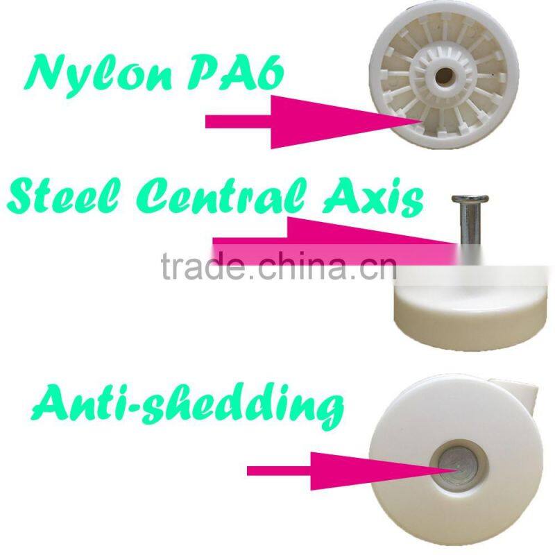 2016 hot-sale special waterproof 2"white painting nylon plastic PU rubber coating caster for office chair