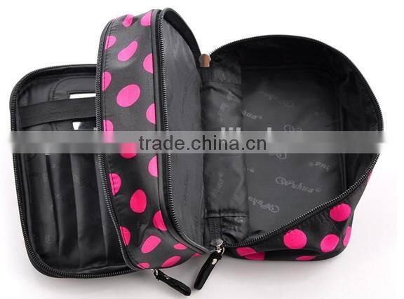 Nice special design Double Layer Cosmetic Bag Black