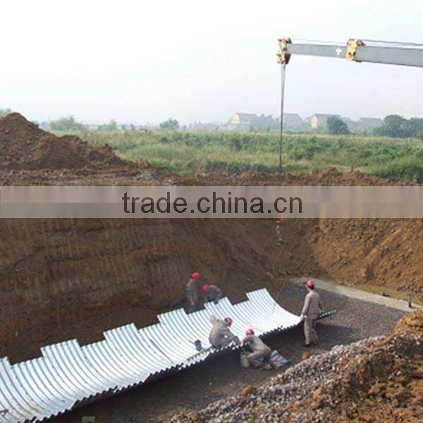 Sinta half circle galvanized corrugated steel pipe
