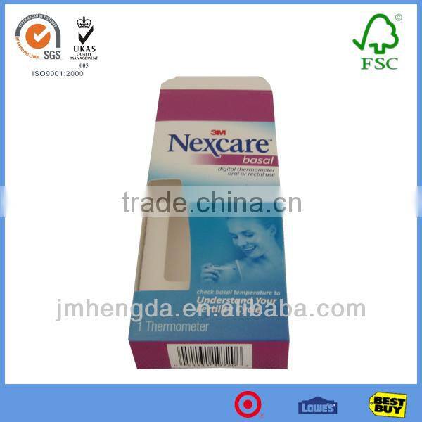 Glossy varnishing thermometer packaging boxes packing supplies of China