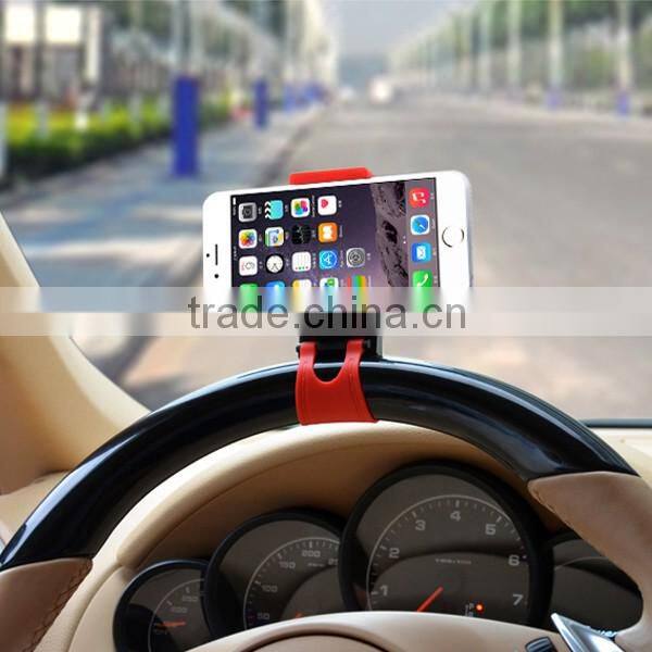 Universal Car Steering Wheel Holder Bracket For iPhone5s Samsung Galaxy S4 S3 Nokia HTC Mobile Phone Car Stand Stent