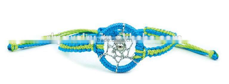 2016 New Arrival Wholesale handmade multi-colour cotton cord braided friendship bracelet