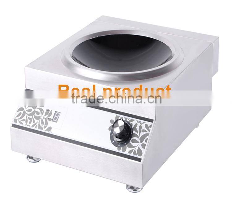 Embedded single wok 220V 5000W stainless steel Electric Induction stove button control with five grade