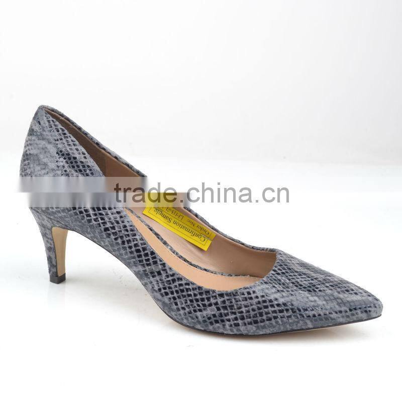 Newest desgin low heel geniune leather women dress shoes 2014