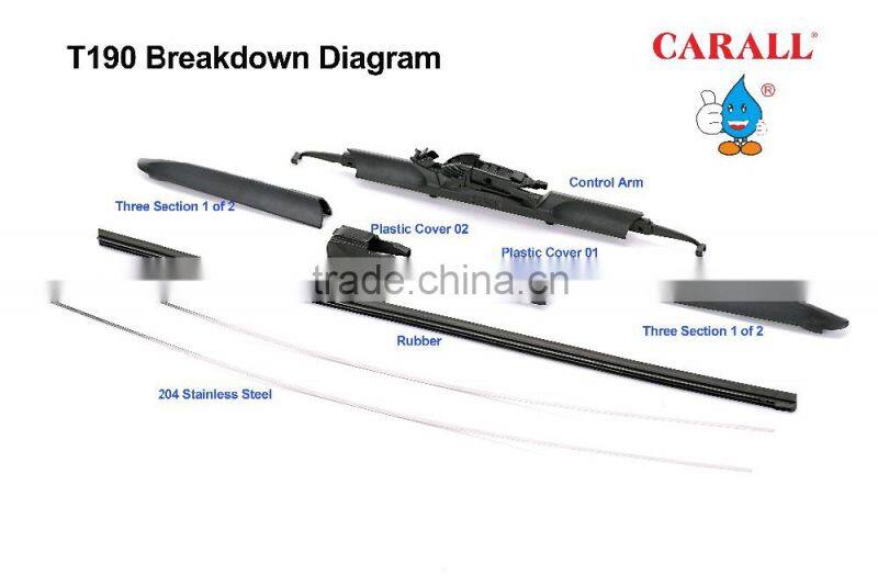 T190 Car Accessories J-HOOK Arm Germany Patent Windshield Wiper Blades