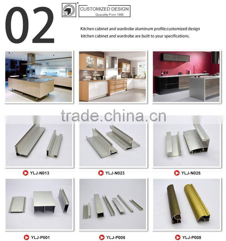 Aluminium profile sliding wardrobe door frame system