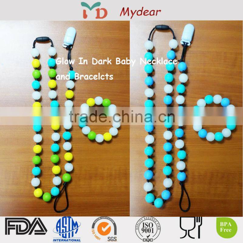 Wholesale Silicone Bead Baby Holder Chain Baby Pacifier Chain