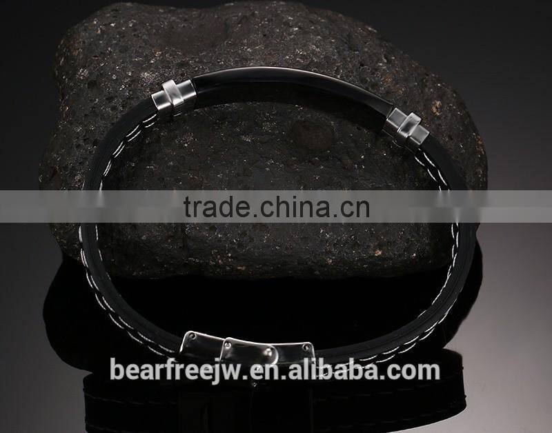 Mens Womens Stainless Steel ID Bracelet Engraved "Pride" for Gay & Lesbian Silicone Chain Black