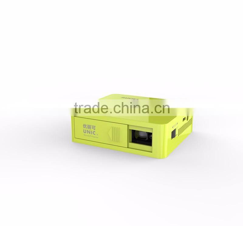 Good Price Professional 800 Lumens DLP Projectors Battery Build-in with USB TF AV HDMI Unic Uc50 Projector