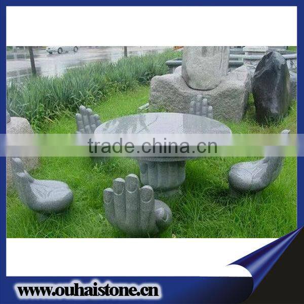 Novel Natural Stone Cute Park Bench Sigle Carved Chair