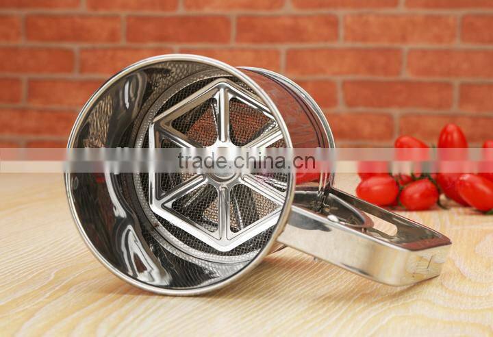 Factory supply baking tools stainless steel kitchen flour sifter 3 cup