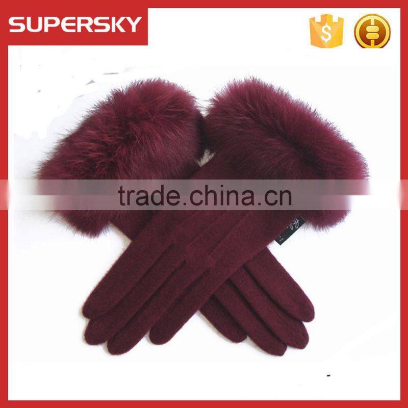 V-363 Slap-up women wool winter warmer touch screen gloves magic golves arm warmer