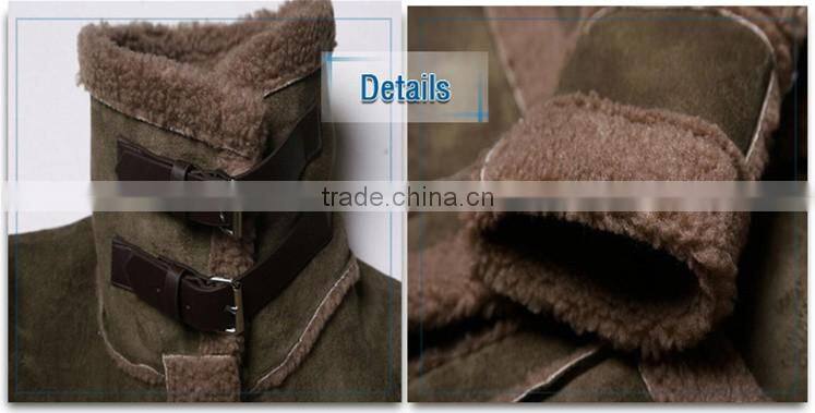 latest design fashion women suede lamb wool long coat