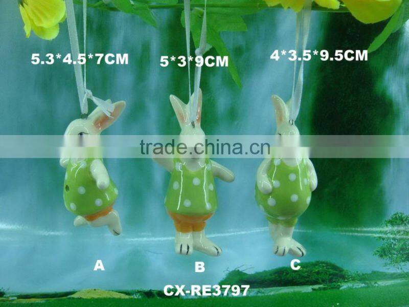 since 1989 factory wooden napkin ring table decoration restaurant high quality easter ceramic rabbit napkin ring