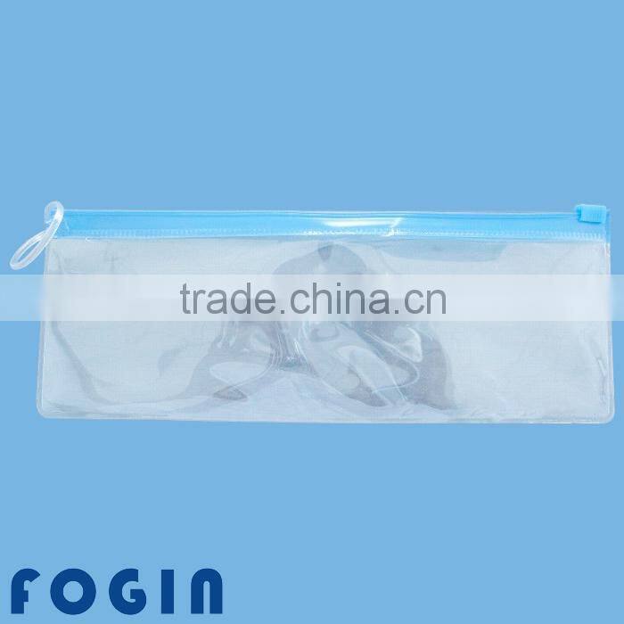 2014 customized printed pvc flat bag with zipper