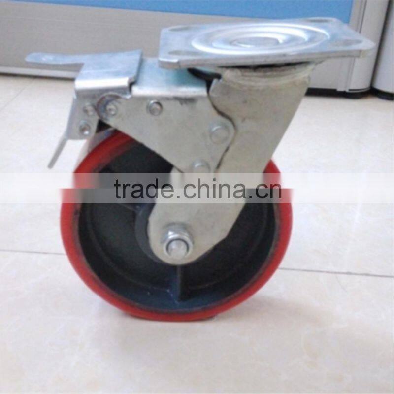 Rubber, PU, PP, PVC (with brake )scaffolding caster wheel